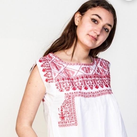 FOREVER 21 White Embroidered Dress Size Medium - Picture 3 of 6